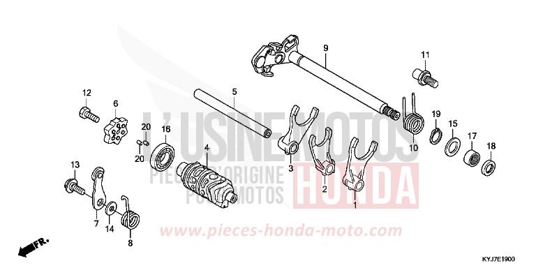 SCHALTTROMMEL von CBR250R ABS PEARL HIMALAYAS WHITE (NHA87) von 2013